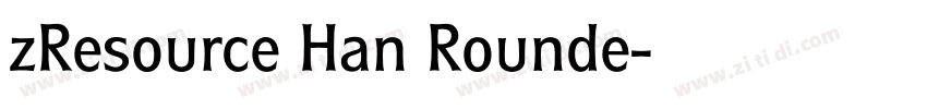 zResource Han Rounde字体转换